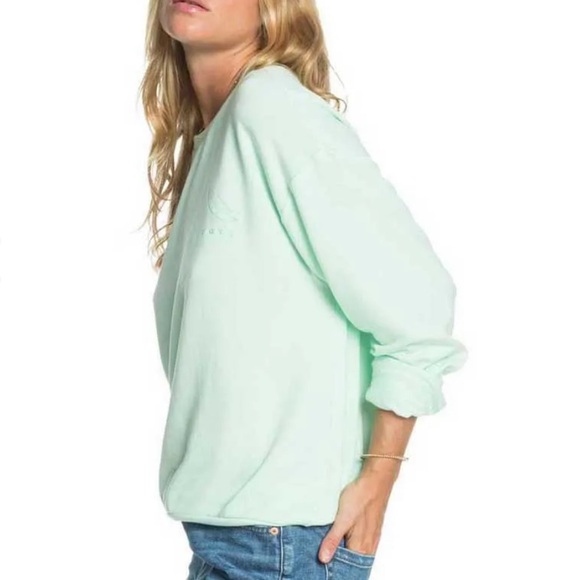 Roxy Surfing By Moonlight Mint Green Long Sleeve Top - Picture 1 of 8